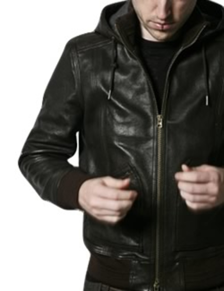 madera Rico batería Converse by John Varvatos Jersey Lined Leather Hood Jacket - Acquire