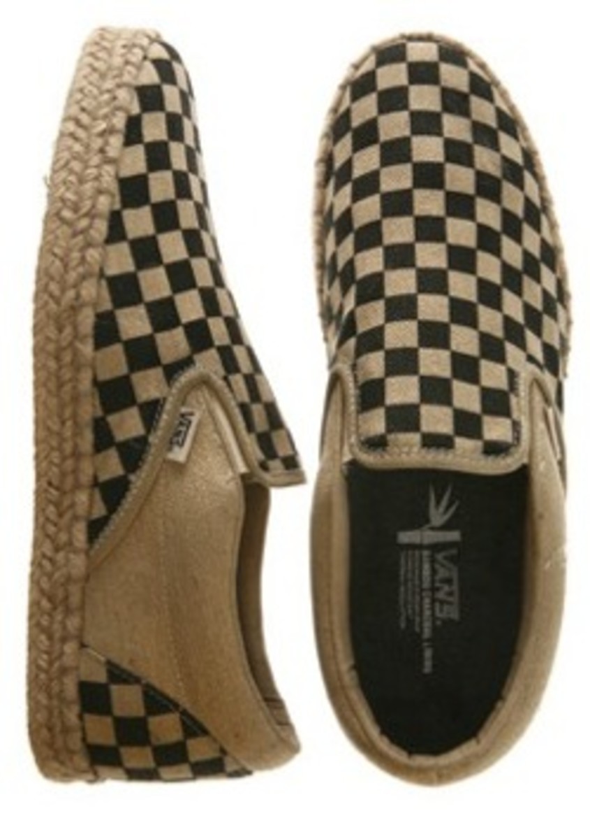 slip on vans with checkered lining