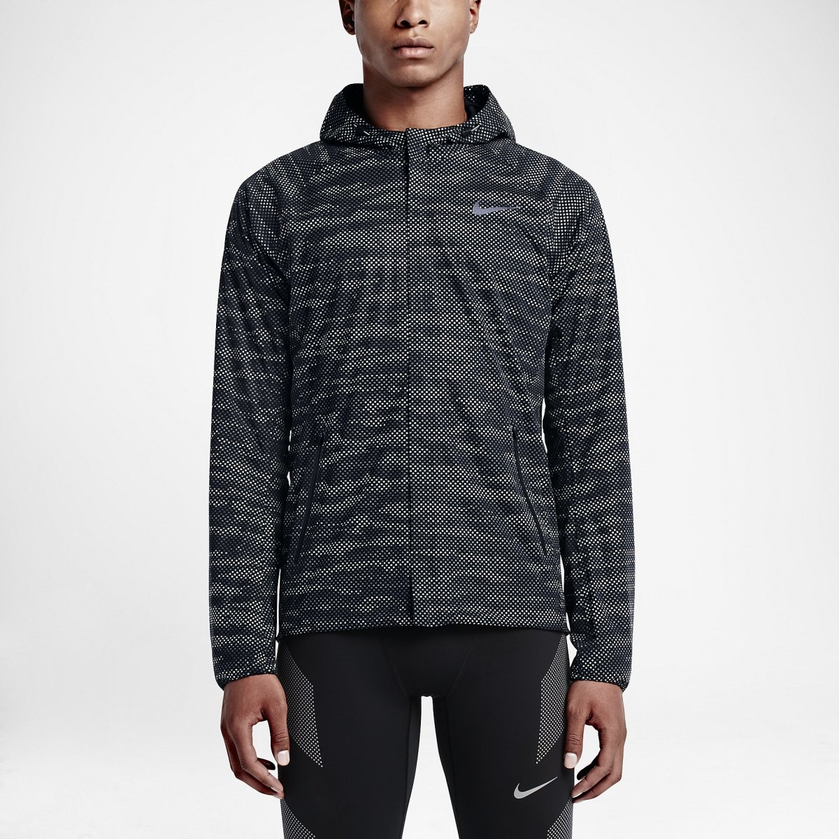 nike shield flash max reflective running jacket