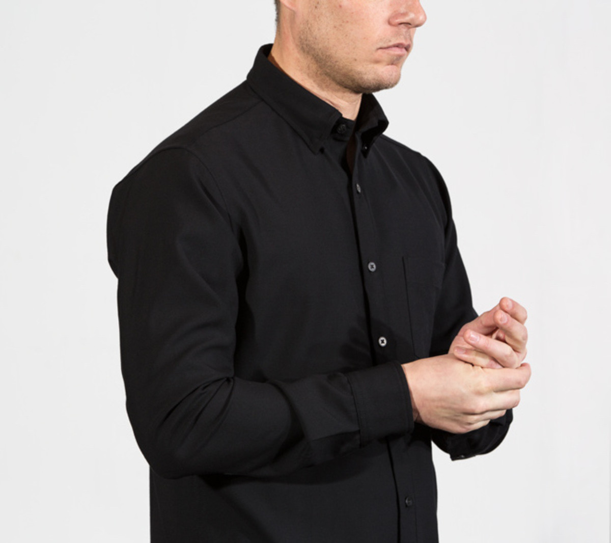 Outlier Black Merino Pivot Shirt