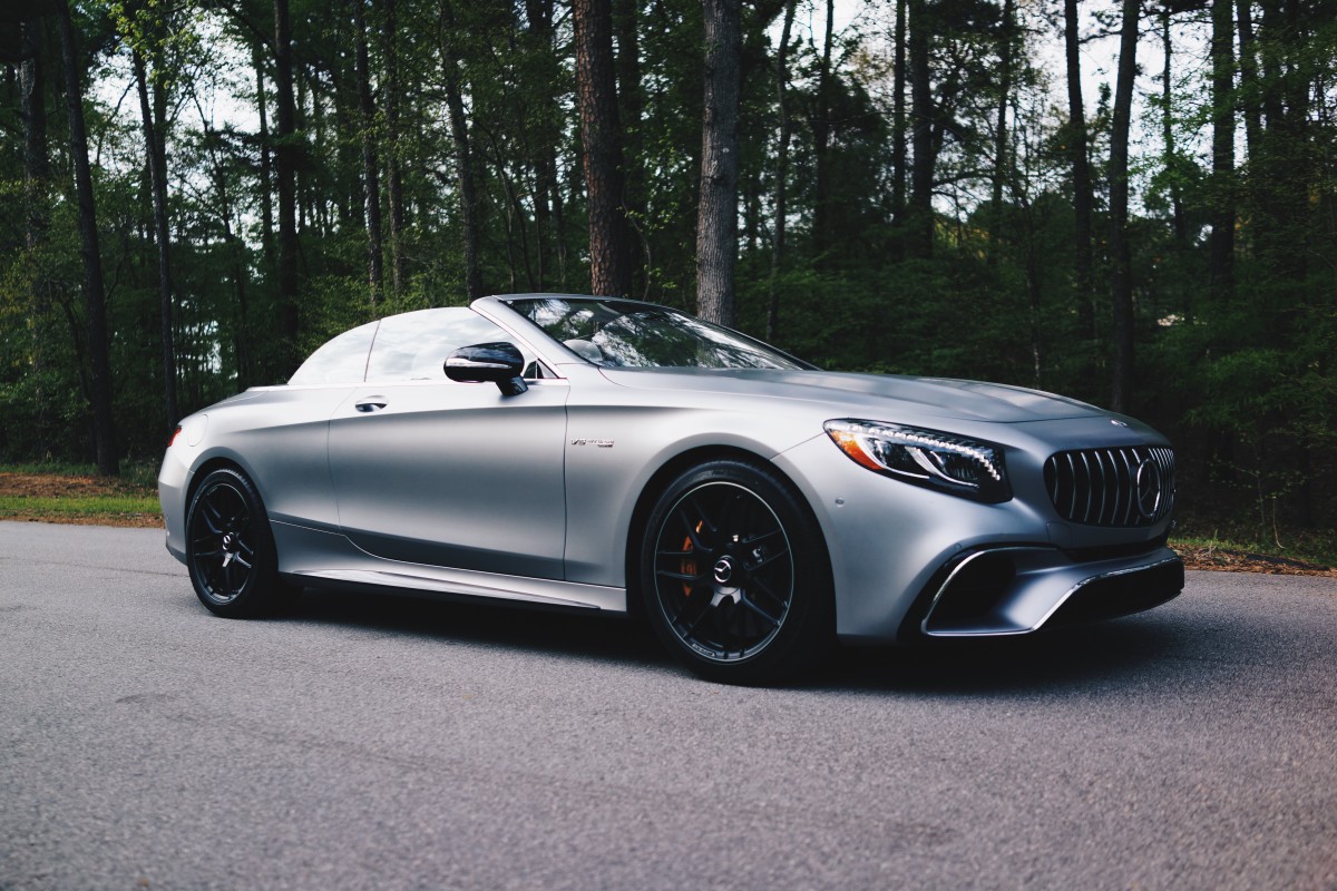 The Mercedes S 63 AMG with a matte Allanite Grey Magno exterior.