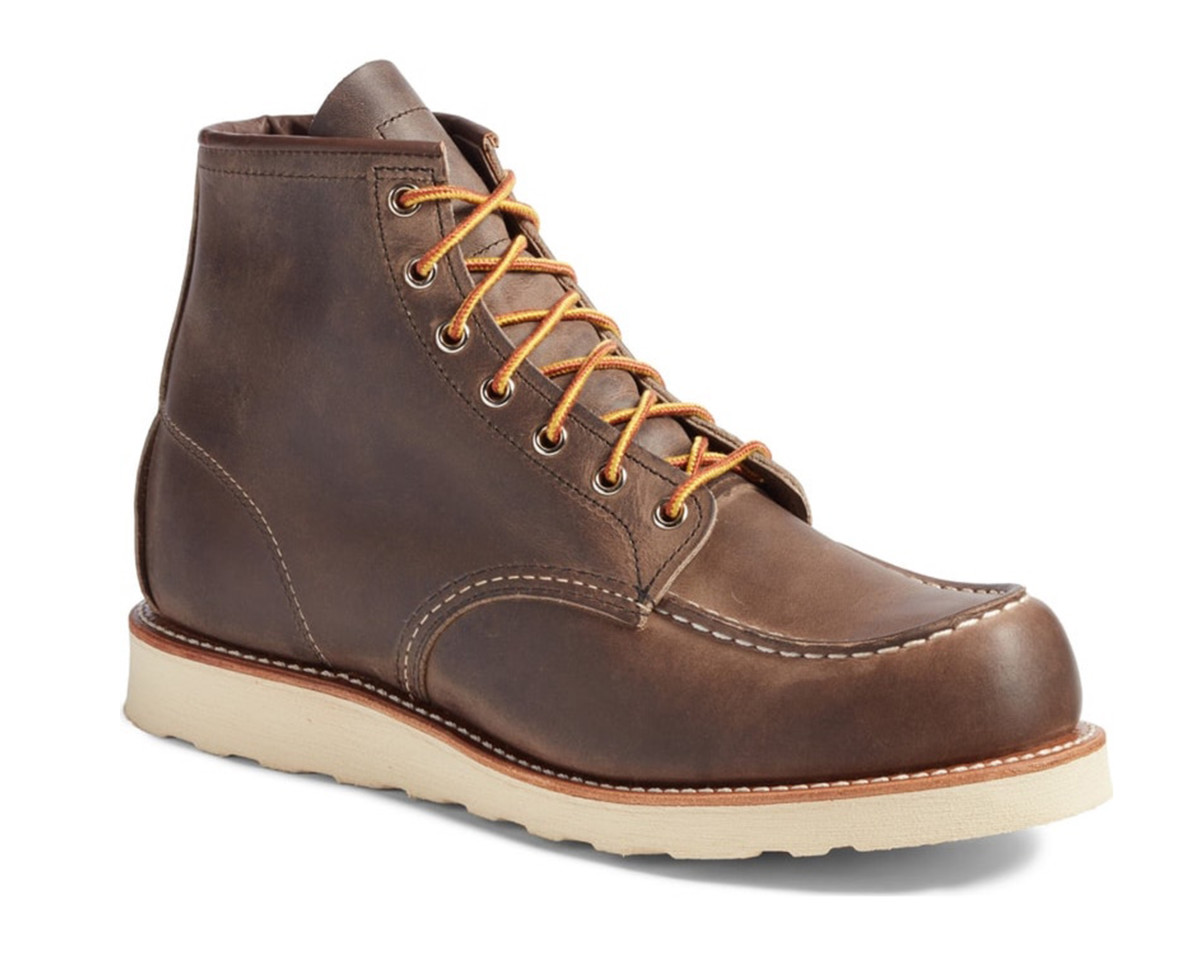 Red Wing Moc Toe in Grey Leather ($186).