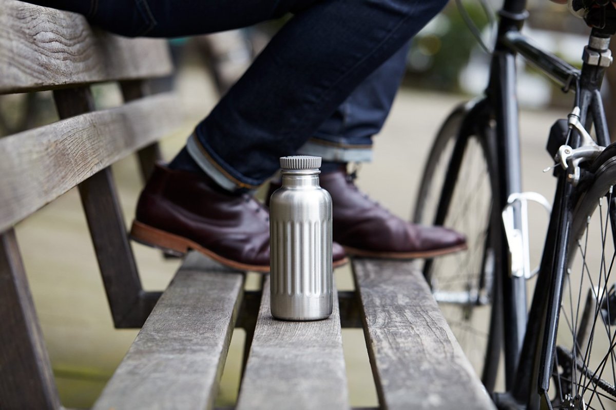 vintage cycling water bottle