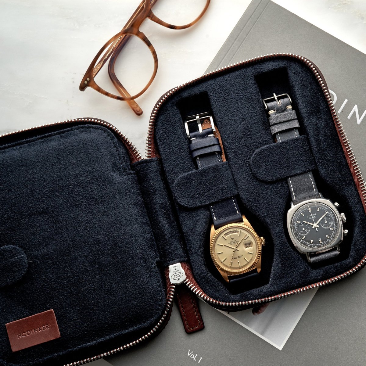 Hodinkee's moulded leather cases are a plush home for your favorite ...