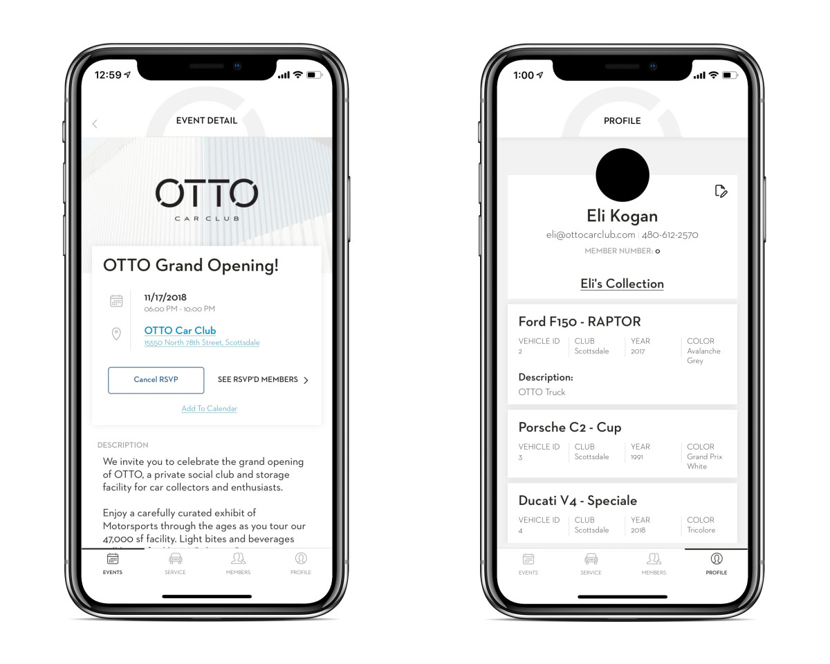 The OTTO smartphone app. 